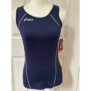 Asics Womens Tank Top XS Blue Attacker Racerback Sleeveless Activewear NWT